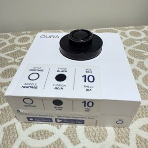 Oura Ring Gen 3 Heritage Size 10 Black minor scratches can only see if zoomed in